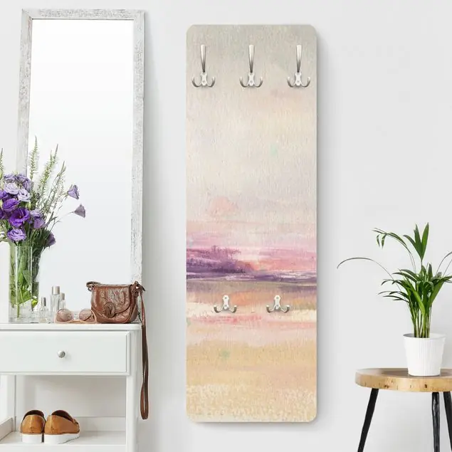 Geprüft Licht und Wasser Designpaneel Wandgarderobe • inkl. großes Haken-Set • hergestellt in Deutschland • platzsparend • besonderer Eyecatcher
