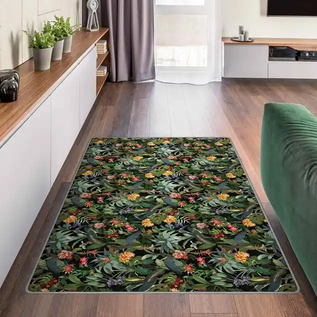 Neue Kollektion Vögel mit Tropischen Blumen Teppich