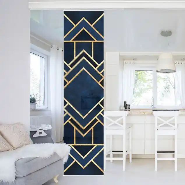 Art Deco Gold Schiebegardine Heißes Angebot