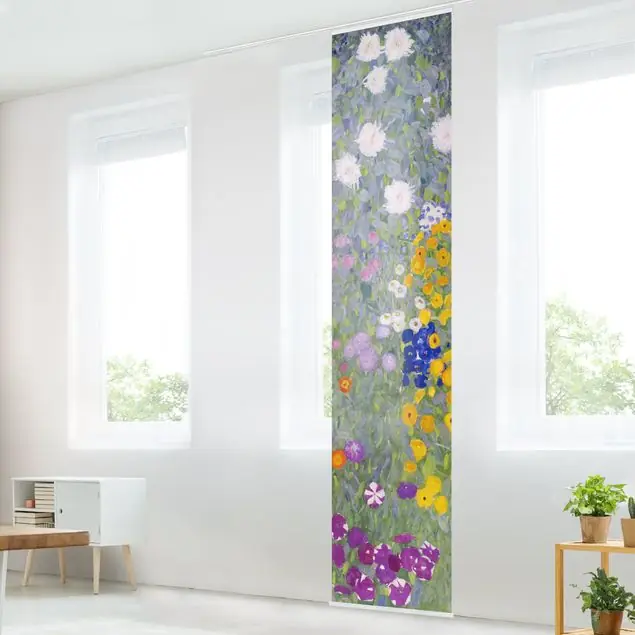 Gustav Klimt - Bauerngarten Schiebegardine Set Preisreduziert