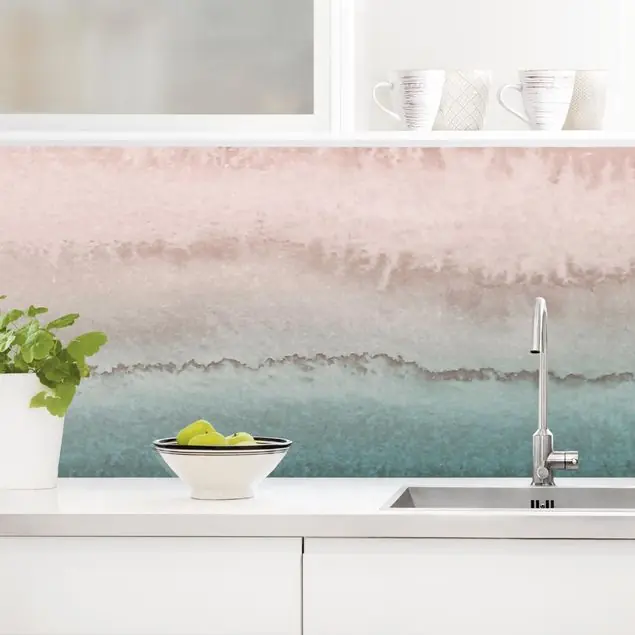 Saisonangebot Spiel der Farben Meeresrauschen Küchenrückwand • selbstklebend • Spritzschutz • wasserfest • glänzend • 0,35 mm • hergestellt in Deutschland