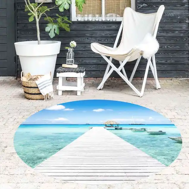 Urlaub in den Tropen Premium Vinylteppich 2,2 mm • hergestellt in Deutschland • glatt • abwaschbar • ideal für Haushalte mit Tieren Rabatt