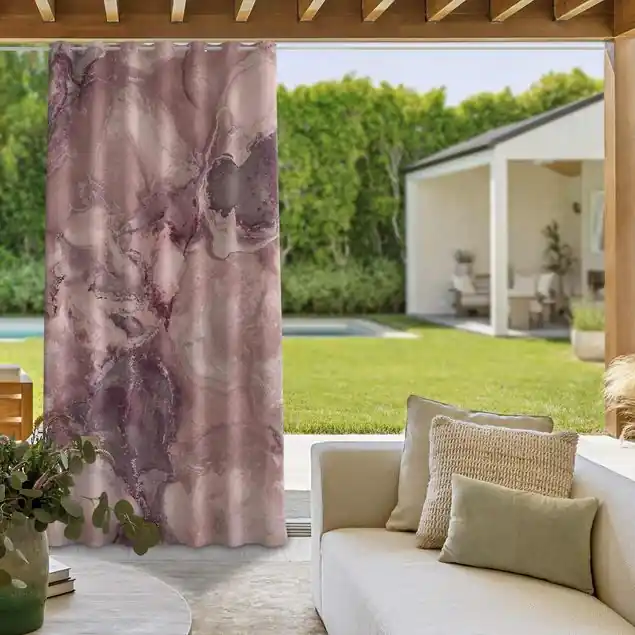 Farbexperimente Marmor Violett Outdoorvorhang Kracherpreis