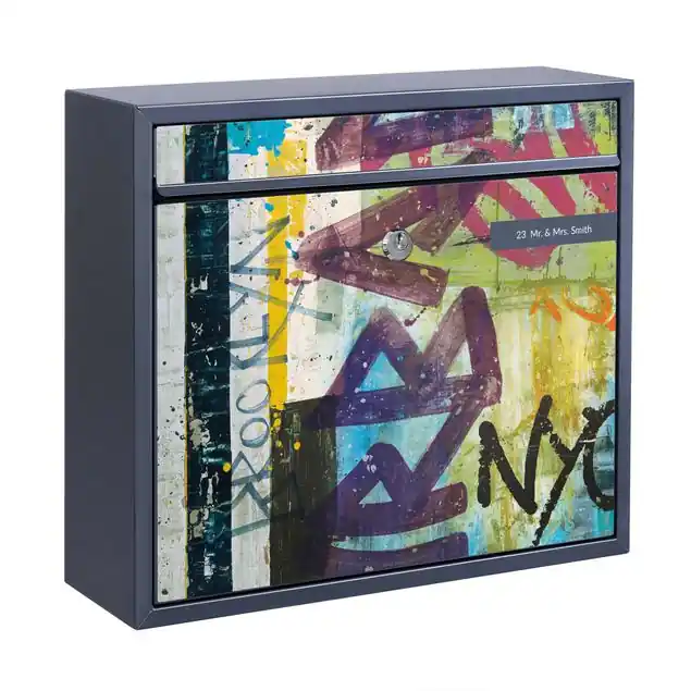Brooklyn Graffiti Briefkasten mit eigenem Text Top-Preis