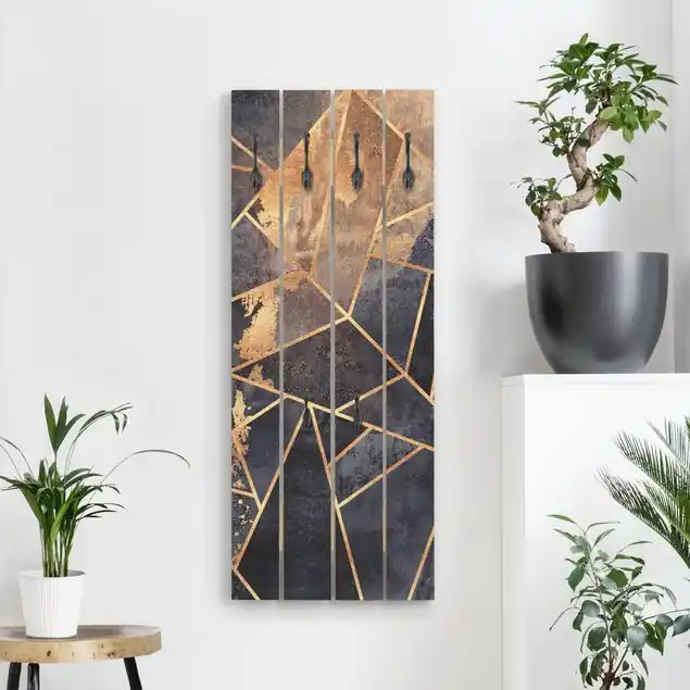 Onyx mit Gold Wandgarderobe Neue Ware