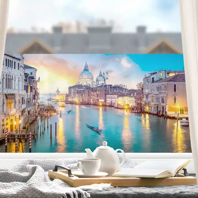 Bestpreis Sunset in Venice Fensterfolie