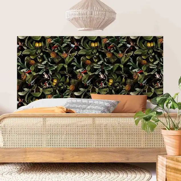 Vögel mit Ananas Grün Kopfteil Bett Neuheit