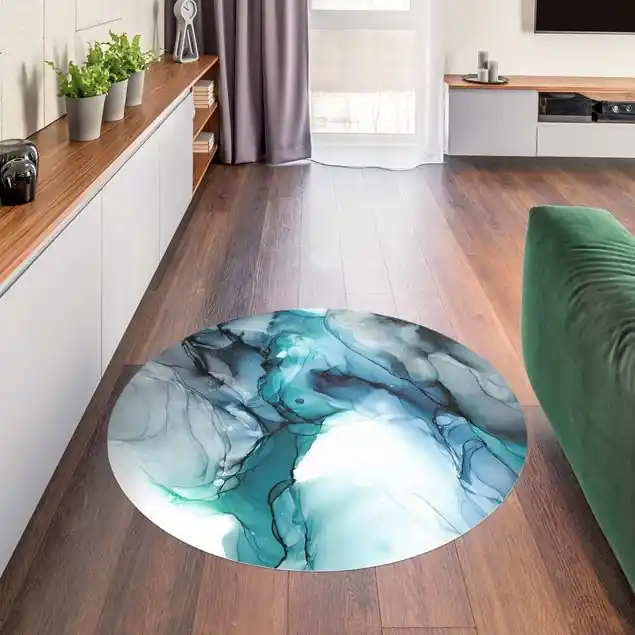 Herabfallende Regenwolken Premium Vinylteppich 2,2 mm • hergestellt in Deutschland • glatt • abwaschbar • ideal für Haushalte mit Tieren Garantierte Lieferung