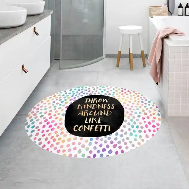 Beliebt Throw Kindness Around Like Confetti Premium Vinylteppich 2,2 mm • hergestellt in Deutschland • glatt • abwaschbar • ideal für Haushalte mit Tieren