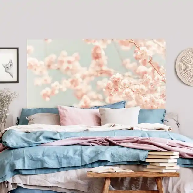 Sichere Zahlung Kirschblüten Glow Kopfteil Bett