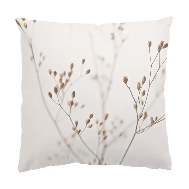 Preisknaller Zarte Knospen am Wildblumenzweig Dekokissen • Canvas • klassische Webstruktur • handgefertigt in Deutschland