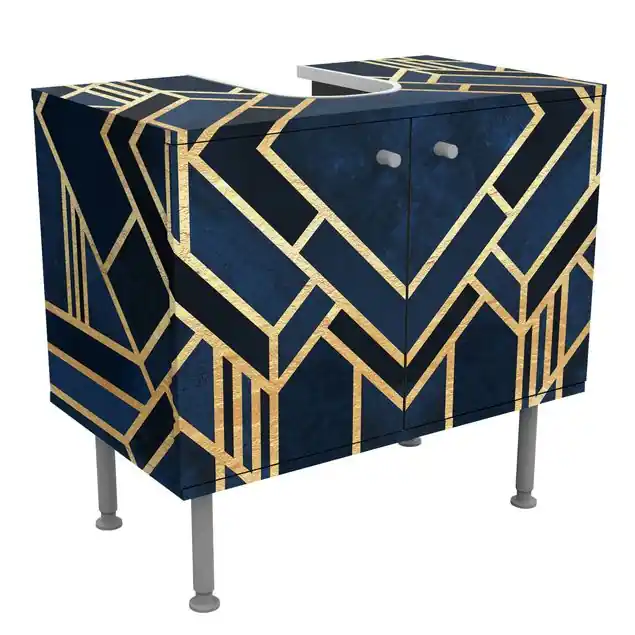 Art Deco Gold Waschbeckenunterschrank Sichere Zahlung