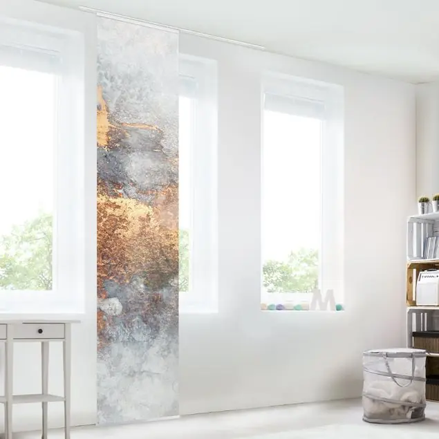 Sofort Bestellen Gold-Grauer Nebel Schiebegardine