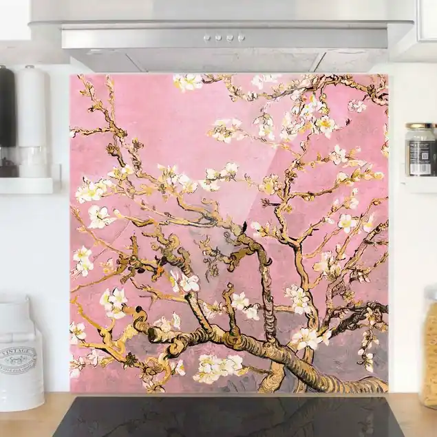 Jetzt Bestellen Vincent van Gogh - Mandelblüte in altrosa Spritzschutz