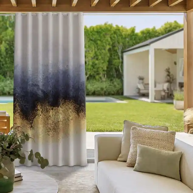 Wolkenhimmel mit Gold Outdoorvorhang Top-Seller