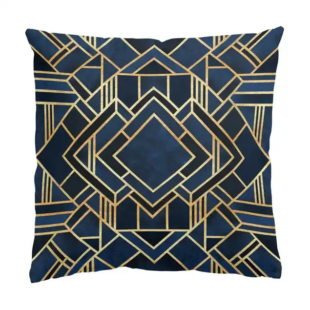 Art Deco Gold Dekokissen • Canvas • klassische Webstruktur • handgefertigt in Deutschland Aktuell