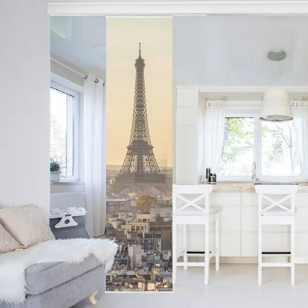 Markenware Paris im Morgengrauen Schiebegardine