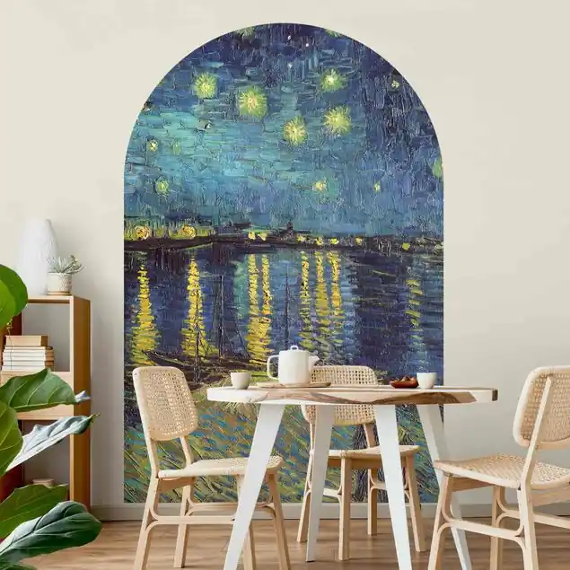 Vincent van Gogh - Sternennacht über der Rhône Rundbogen Tapete Saisonangebot