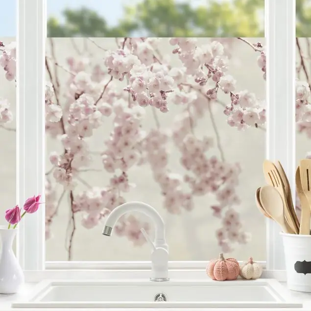 Sonderangebot Kirschblütentanz Fensterfolie