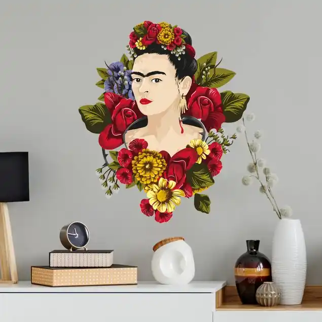 Aktuell Frida kahlo - Rosen                               Wandtattoo