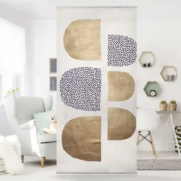 Geometrischer Halbkreis III Raumteiler Begrenztes Angebot