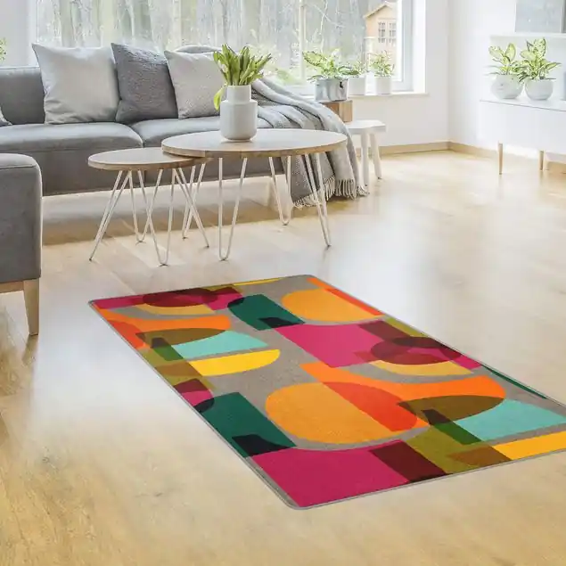 Schnäppchen Mid Century Kaleidoskop Teppich
