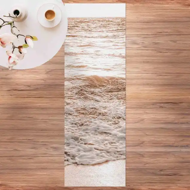 Goldener Strand Premium Vinylteppich 2,2 mm • hergestellt in Deutschland • glatt • abwaschbar • ideal für Haushalte mit Tieren Top-Angebot