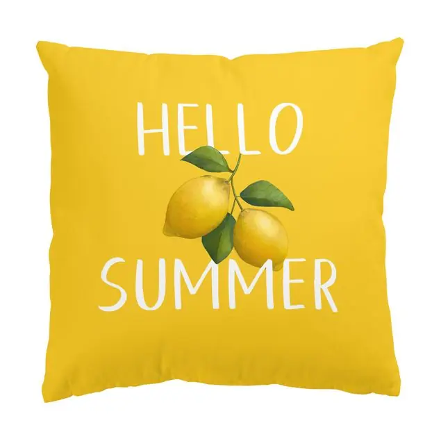 Sonnengelb - Hello Zitronensommer Dekokissen • Canvas • klassische Webstruktur • handgefertigt in Deutschland Neuheit