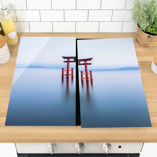 Torii im Wasser Herdabdeckplatte Echt