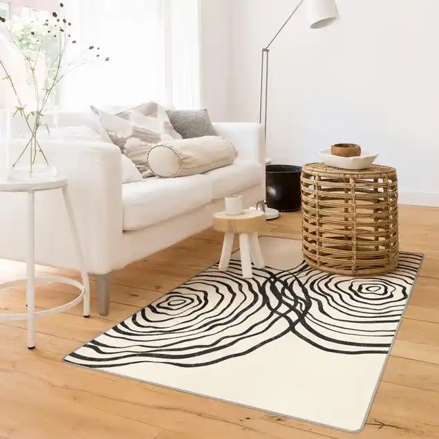 Begrenztes Angebot Schwarze Kreise I Teppich