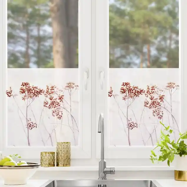 Isländische Wildblumen Fensterfolie Beliebt