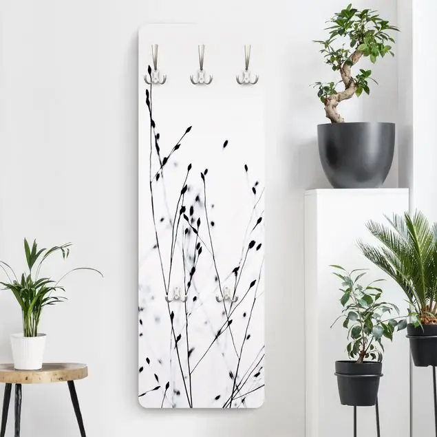 Meistverkauft Zarte Gräser im nahen Schatten Designpaneel Wandgarderobe • inkl. großes Haken-Set • hergestellt in Deutschland • platzsparend • besonderer Eyecatcher