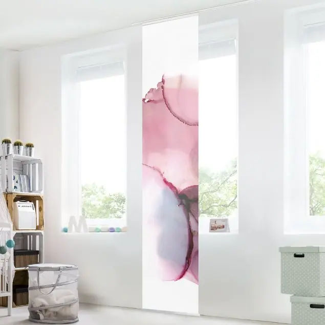 Saisonangebot Weg des Windes Violett und Gold Schiebegardine