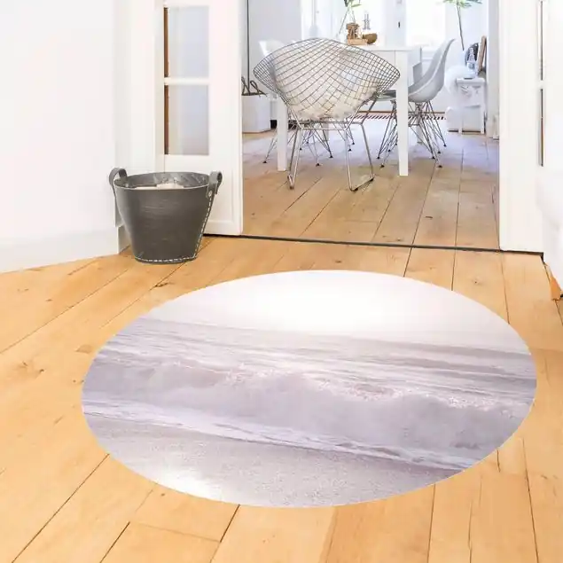 Neue Ware Sonnenuntergang in zartem Rosa Premium Vinylteppich 2,2 mm • hergestellt in Deutschland • glatt • abwaschbar • ideal für Haushalte mit Tieren
