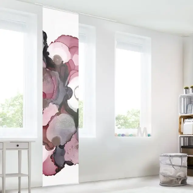 Sale Pink-Beige Tropfen mit Roségold Schiebegardine