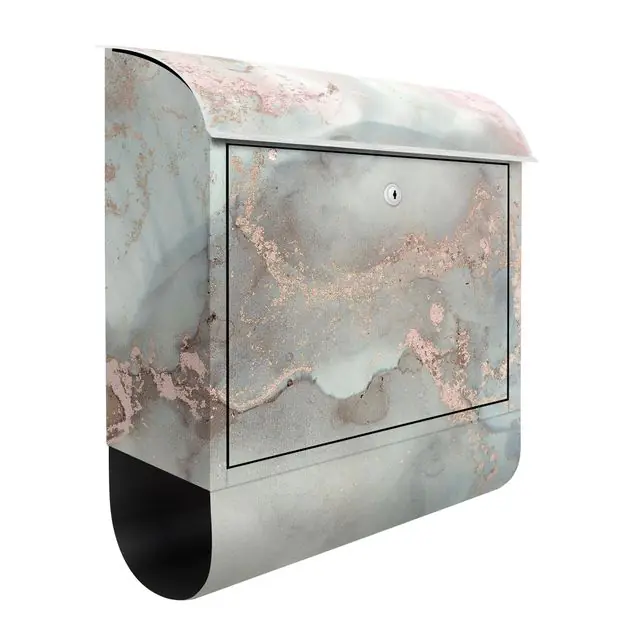 Farbexperimente Marmor Pastell und Gold Briefkasten Sonderangebot