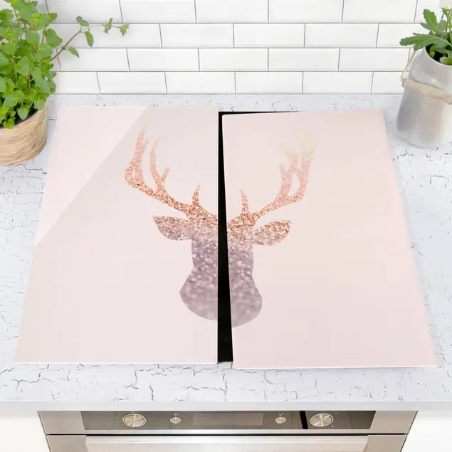 Super-Preis Glitzernder Hirsch Herdabdeckplatte