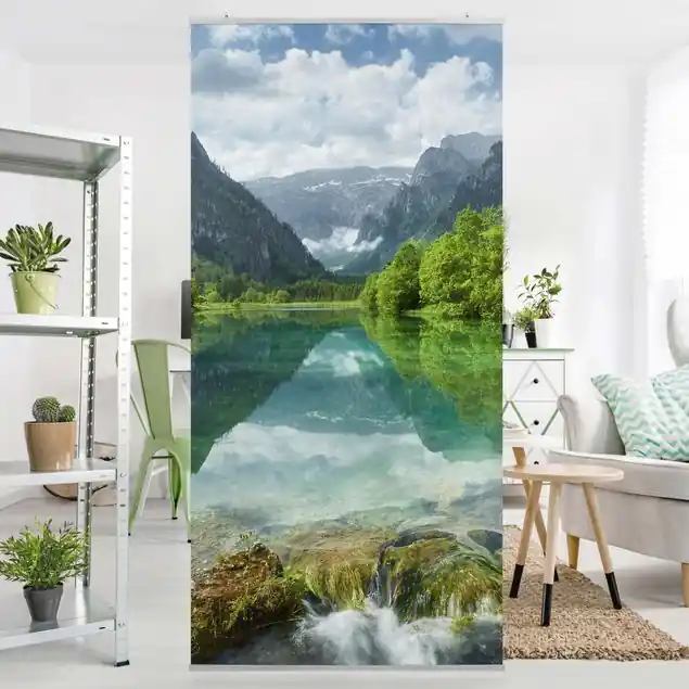 Bergsee mit Spiegelung Raumteiler Markenprodukt
