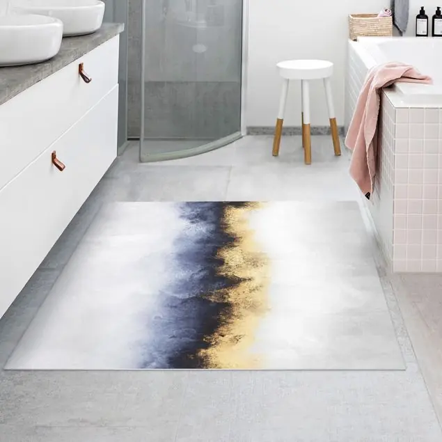 Wolkenhimmel mit Gold Premium Vinylteppich 2,2 mm • hergestellt in Deutschland • glatt • abwaschbar • ideal für Haushalte mit Tieren Sichere Zahlung