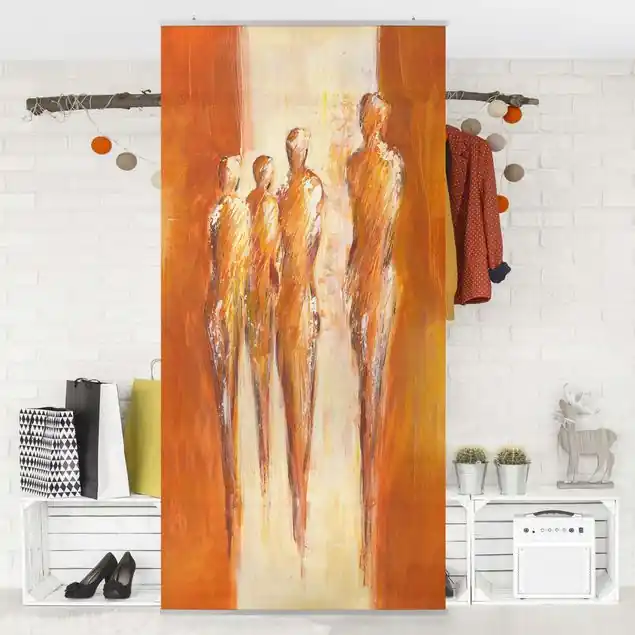Neuheit Petra Schüßler - Vier Figuren in Orange 02 Raumteiler