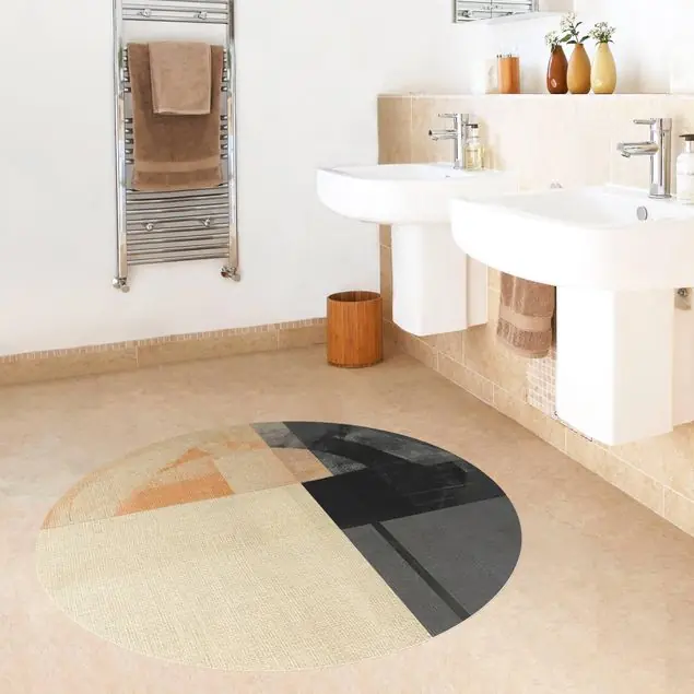 Preisknaller Transparente Geometrie Premium Vinylteppich 2,2 mm • hergestellt in Deutschland • glatt • abwaschbar • ideal für Haushalte mit Tieren