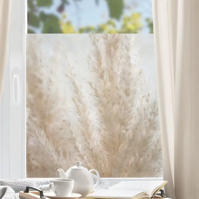 Top-Preis Zartes Pampasgras Close Up Fensterfolie