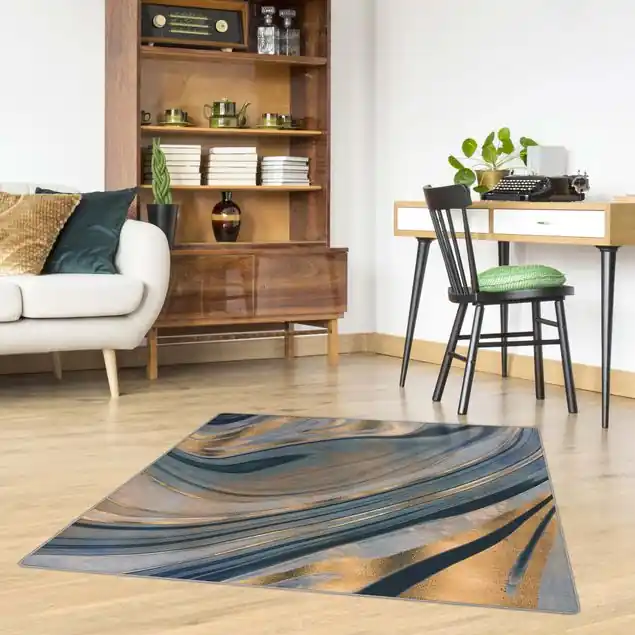 Sale Edelstein Saphir und Kupfer Teppich