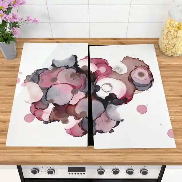 Pink-Beige Tropfen mit Roségold Herdabdeckplatte Direktkauf