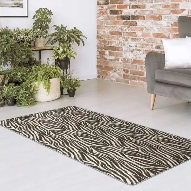 Wildes Zebramuster Teppich Begrenztes Angebot