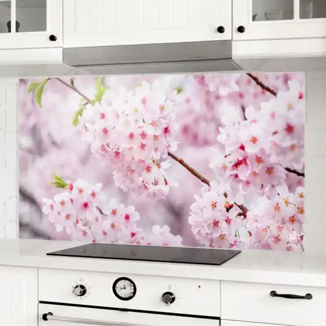 Japanische Kirschblüten Spritzschutz Kracherpreis
