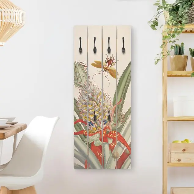 Anna Maria Sibylla Merian - Ananas mit Insekten Wandgarderobe Jetzt Kaufen