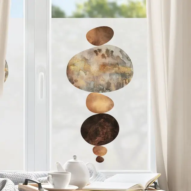 Abverkauf Balance Weiß Gold Fensterfolie