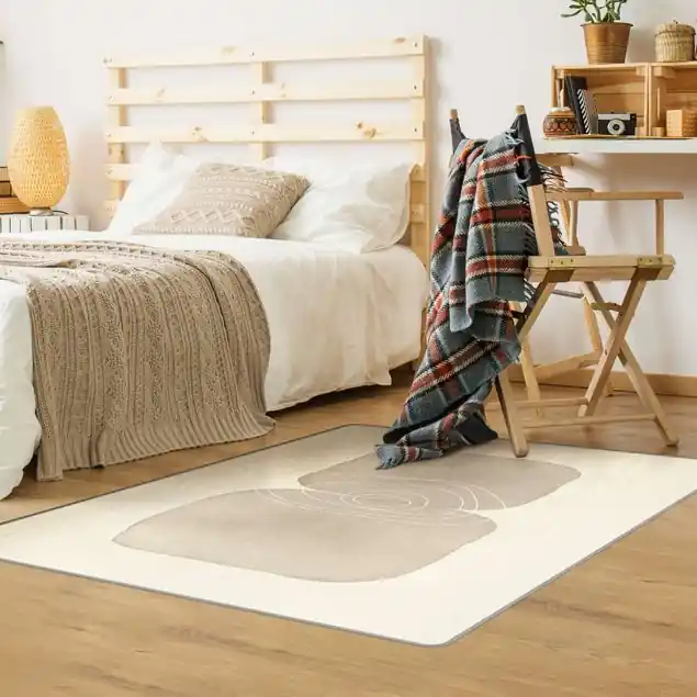 Verspielte Impressionen in Grau Teppich Kostenloser Rückversand