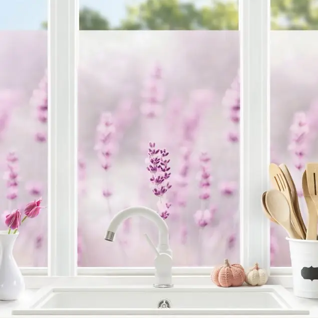 Abverkauf Zartvioletter Lavendel Fensterfolie